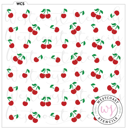Cherry Background Stencil, Small - DIGITAL DOWNLOAD