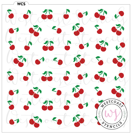 Cherry Background Stencil, Small - DIGITAL DOWNLOAD