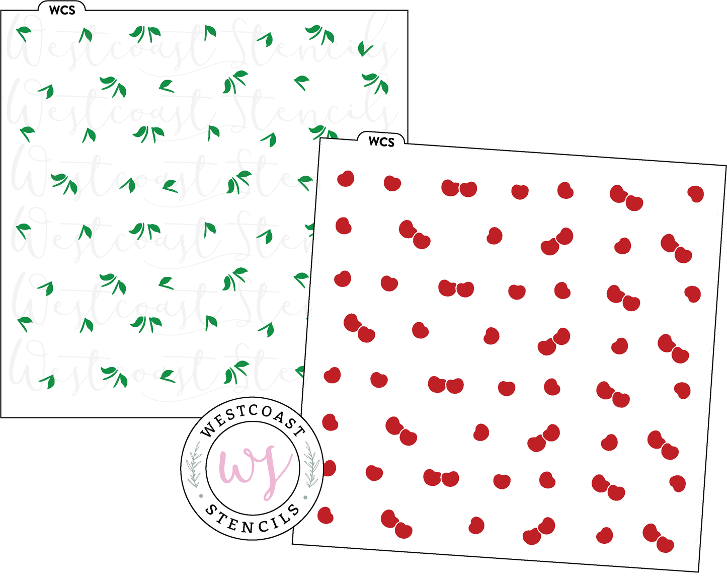 Cherry Background Stencil, Small - DIGITAL DOWNLOAD
