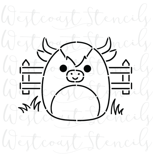 PYO Squishable Highland Cow Stencil