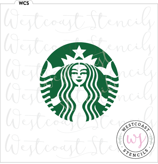 Coffee Lady Stencil - DIGITAL DOWNLOAD