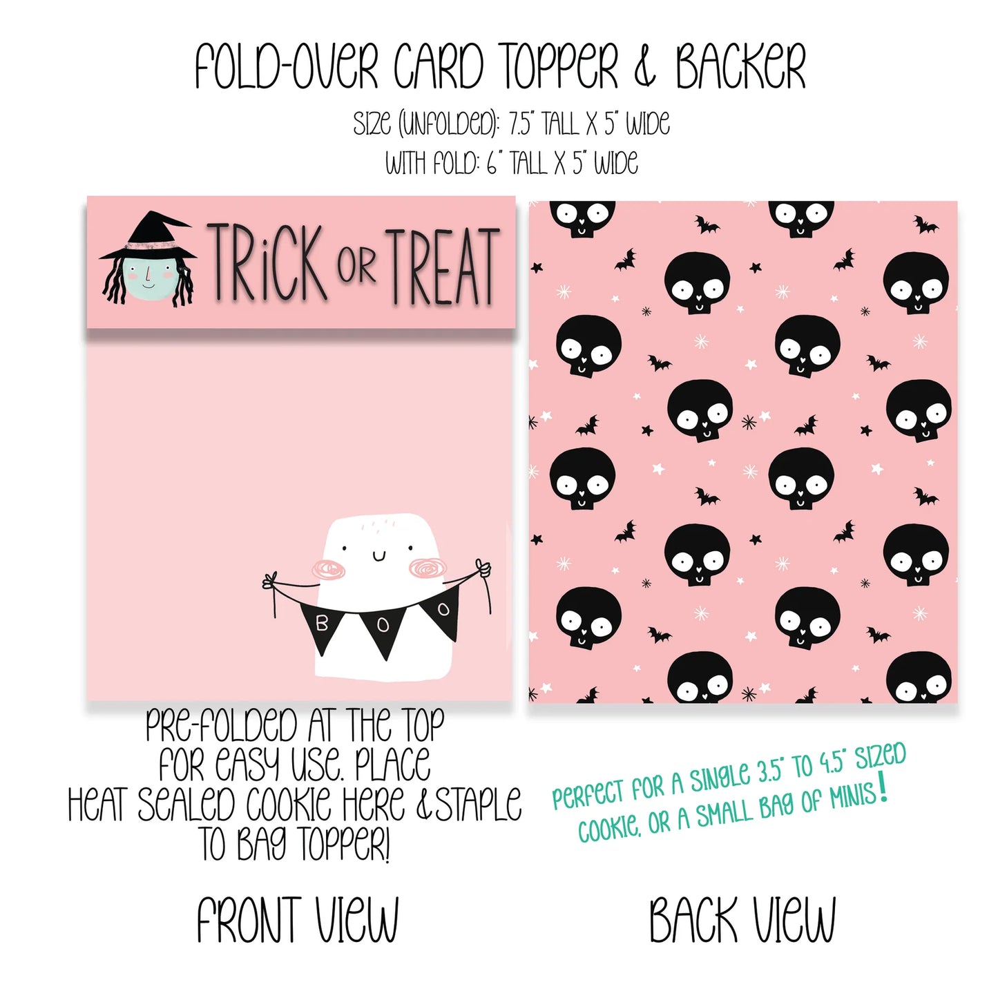 TRICK OR TREAT BAG TOPPER & BACKER - THE COOKIERY