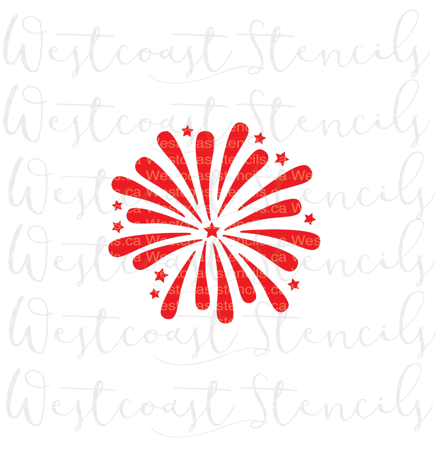 Fireworks Stencil, One or Two Piece