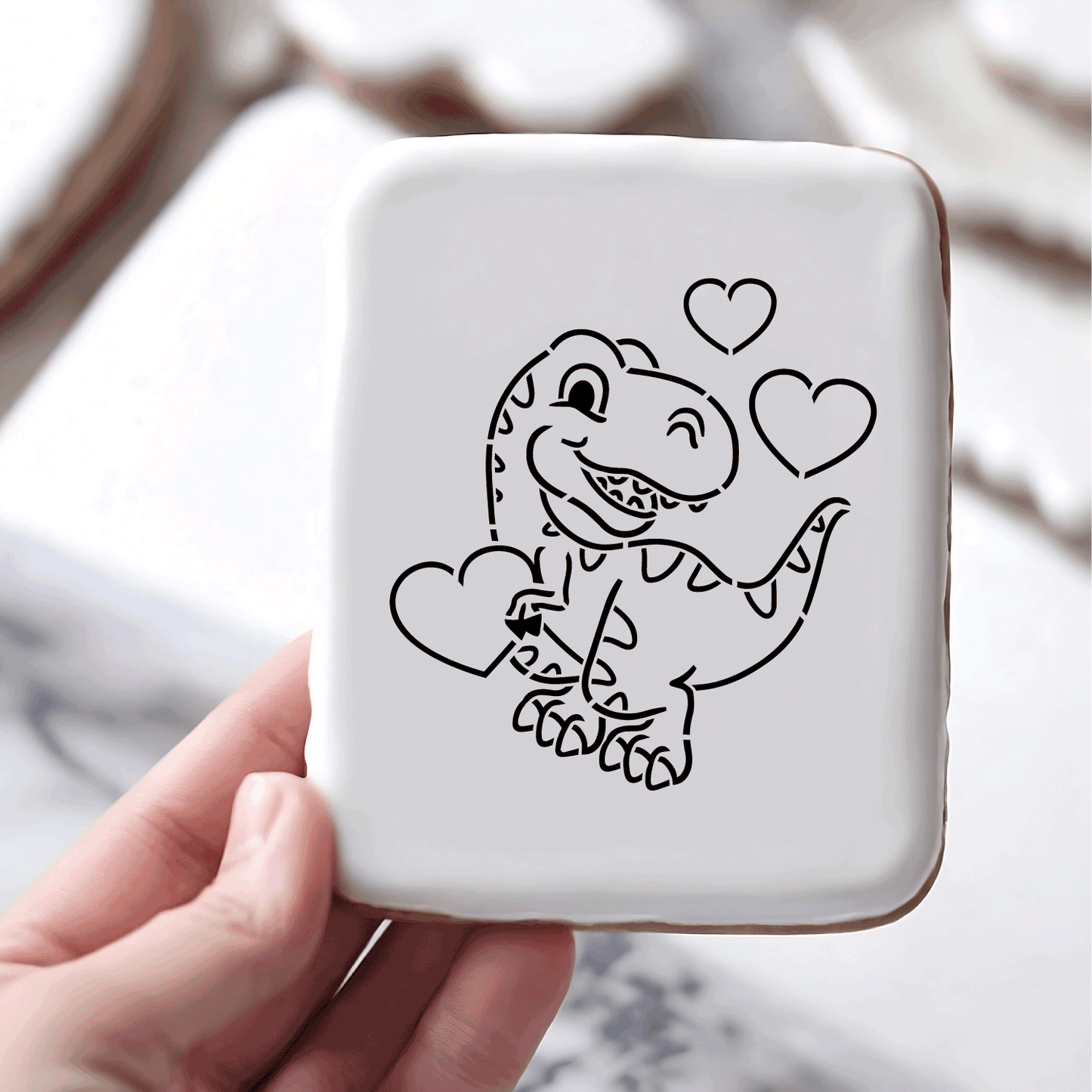 PYO Valentine Dinosaur Stencil - DIGITAL DOWNLOAD