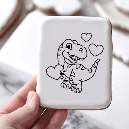 PYO Valentine Dinosaur Stencil - DIGITAL DOWNLOAD