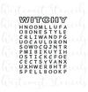 Witchy Word Search Stencil