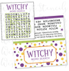 DIGITAL Witchy Word Search Bag Topper