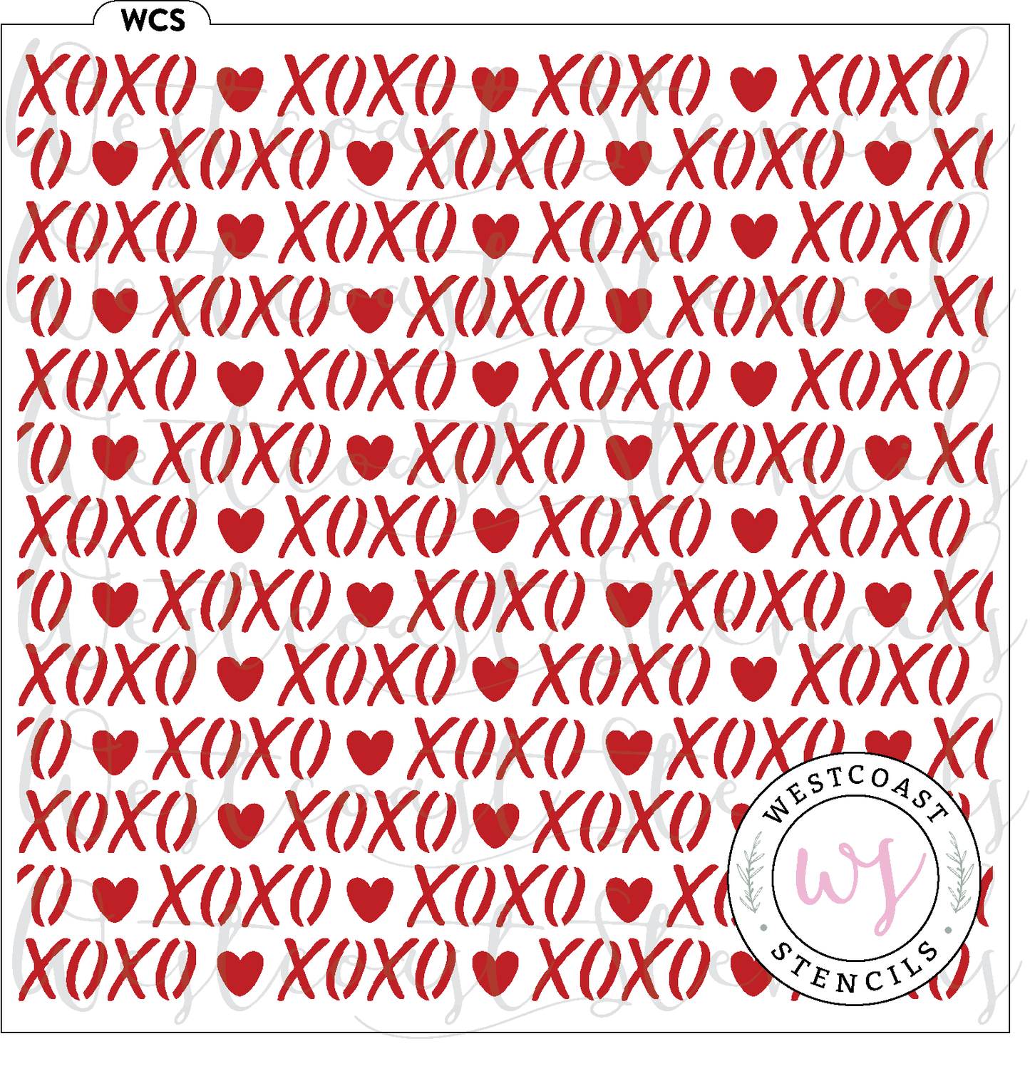 XO Background Stencil - DIGITAL DOWNLOAD