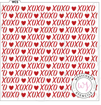 XO Background Stencil - DIGITAL DOWNLOAD