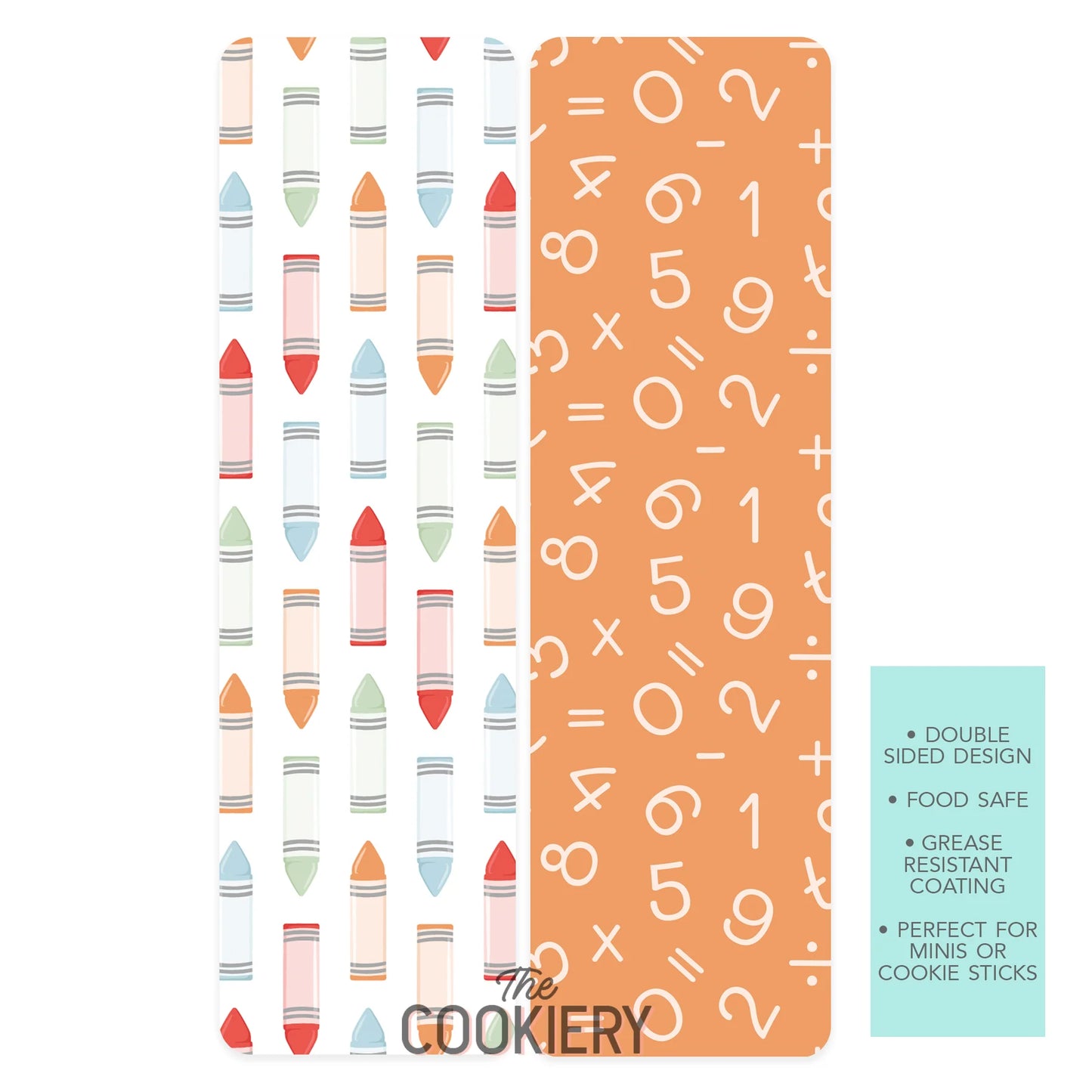 CRAYON PATTERN FOOD SAFE COOKIE CARD BACKERS - THE COOKIERY