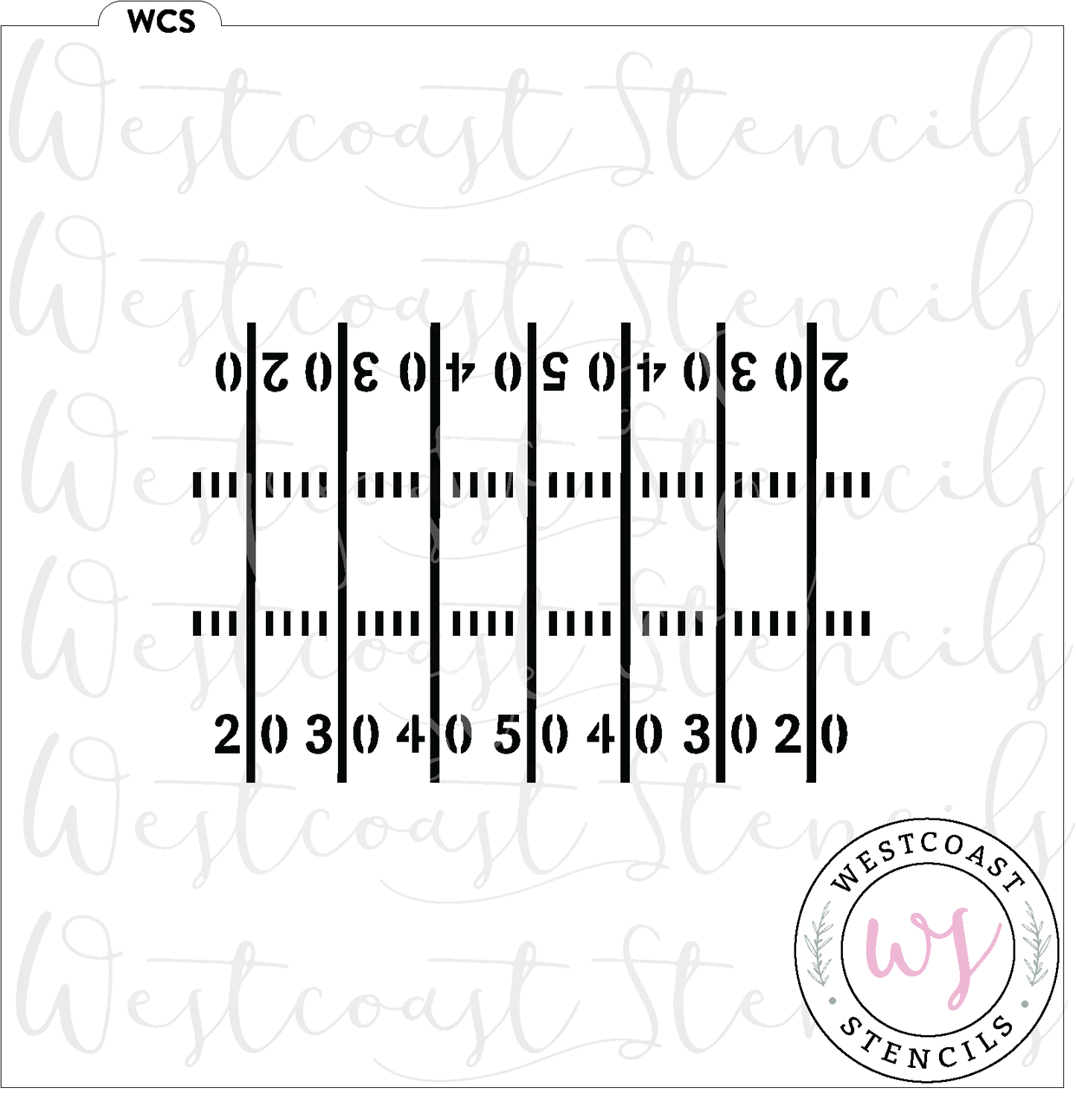 Football Field Stencil, Style 1