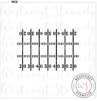 Football Field Stencil, Style 1
