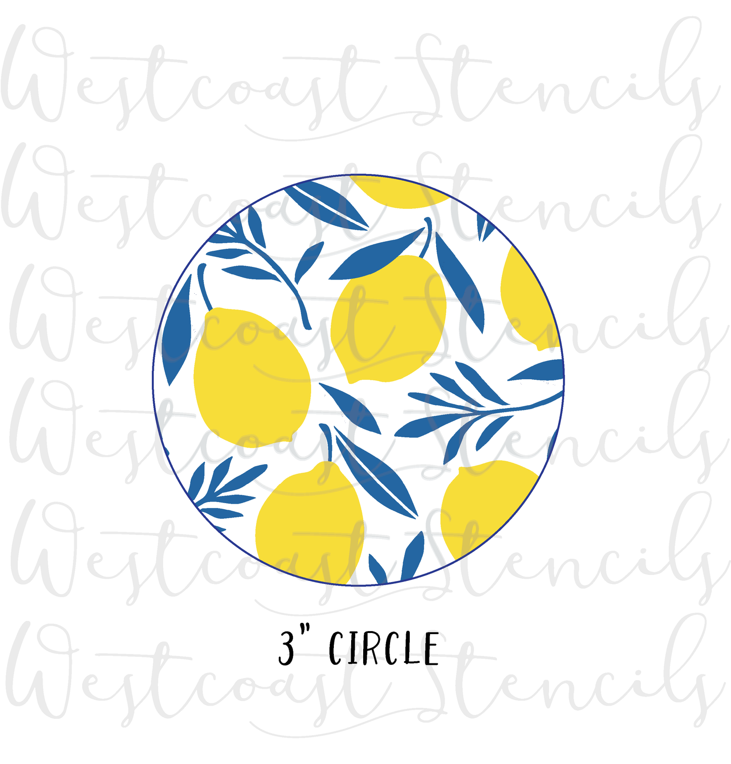 Lemon Leaf Background Stencil