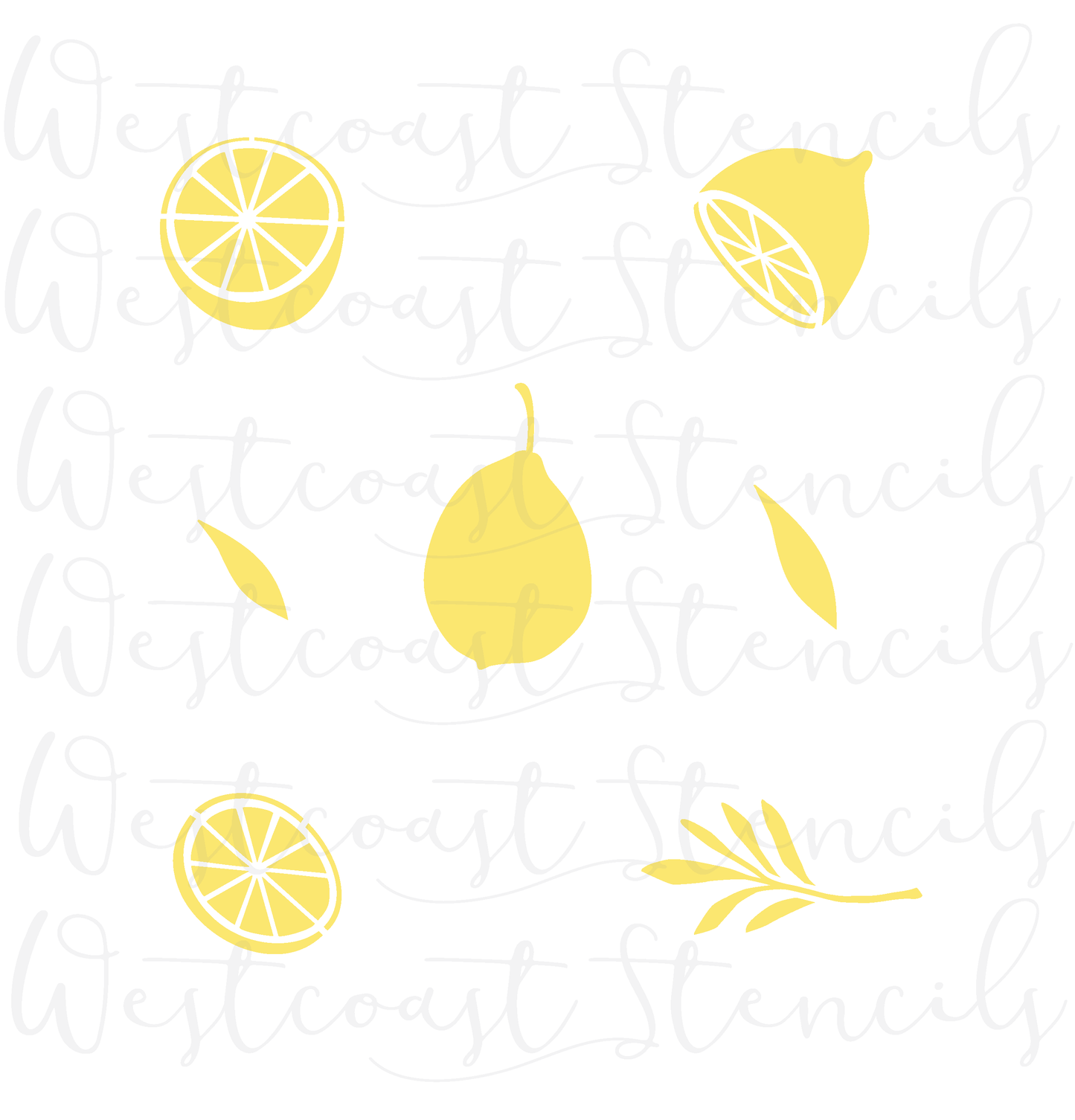 Lemon Segment Stencil