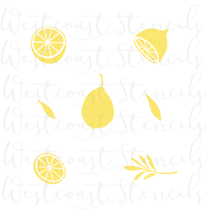 Lemon Segment Stencil