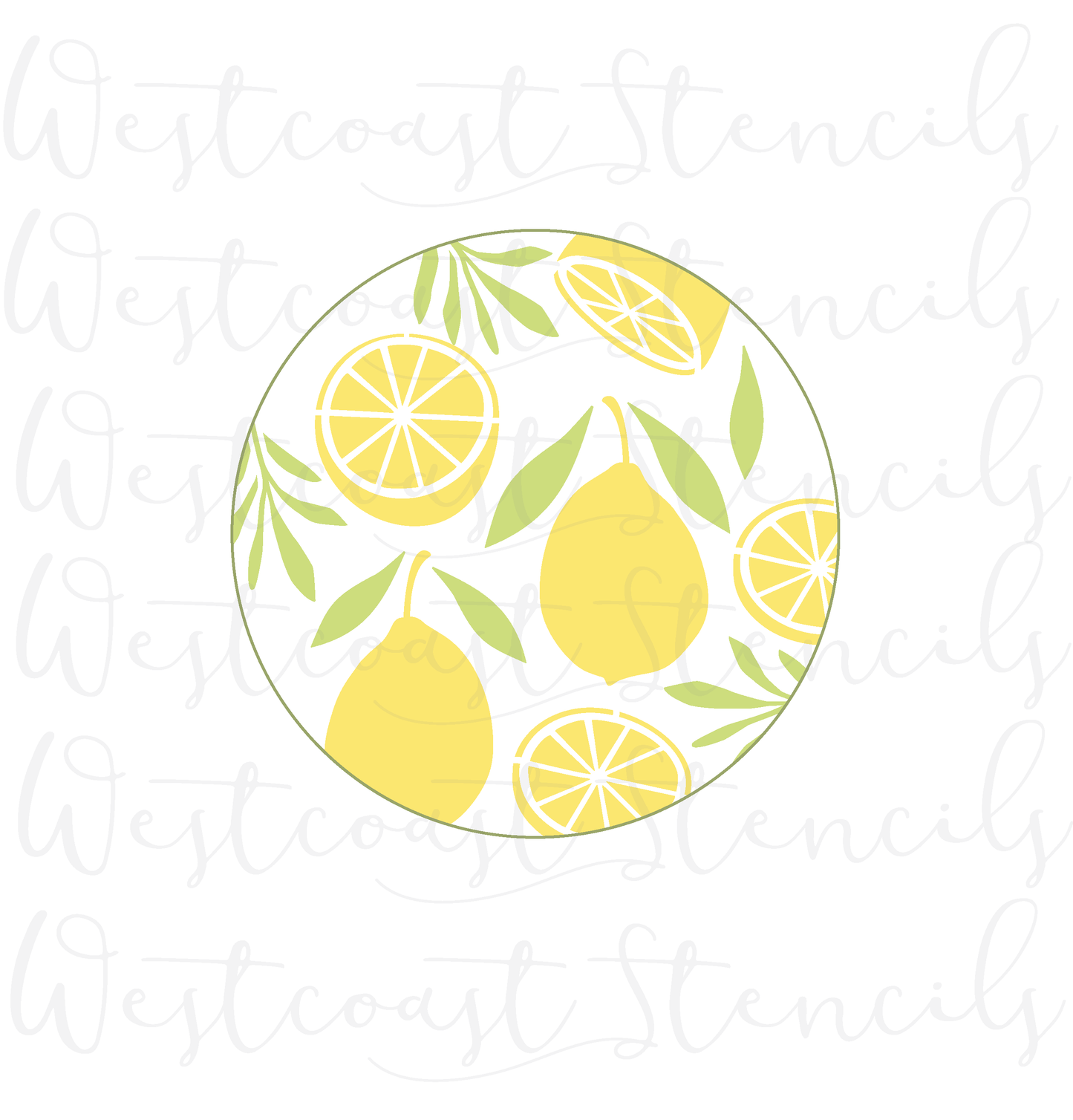 Lemon Segment Stencil