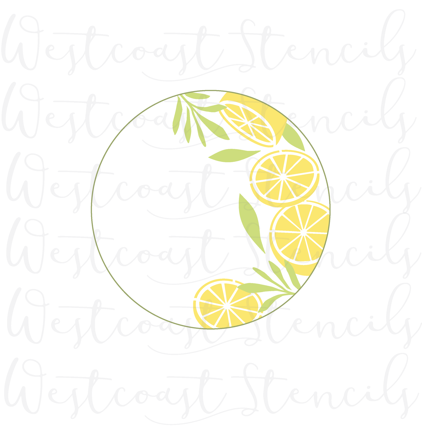 Lemon Segment Stencil