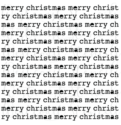 Merry Christmas Text Stencil, Style 2