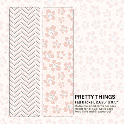 Pretty Things - 9.5" x 2.625" Tall Backers