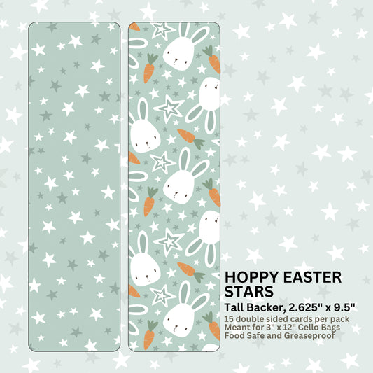 HOPPY EASTER STARS - 9.5" x 2.625" TALL BACKERS