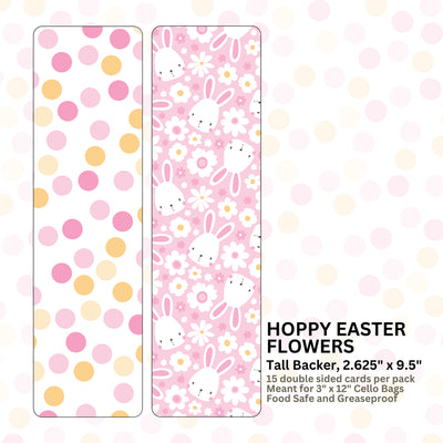 HOPPY EASTER FLOWERS - 9.5" x 2.625" TALL BACKERS - Sugarloaf Mountain