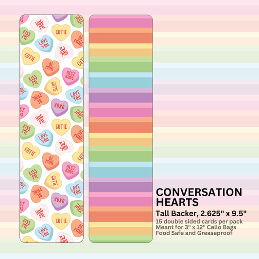 CONVERSATION HEARTS - 9.5" x 2.625" TALL BACKERS