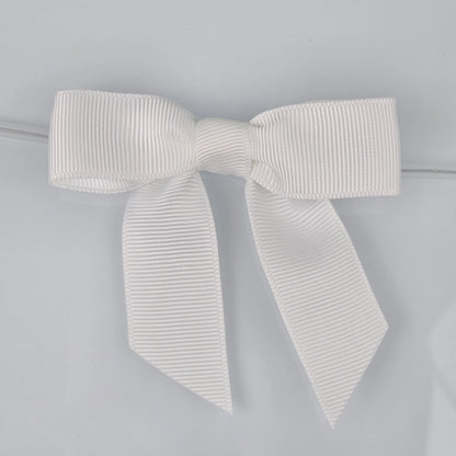 Bow - White Grosgrain