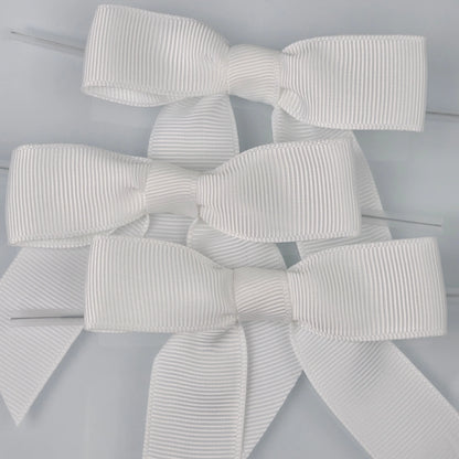 Bow - White Grosgrain