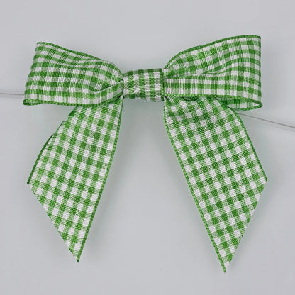 Bow - Green Gingham Plaid