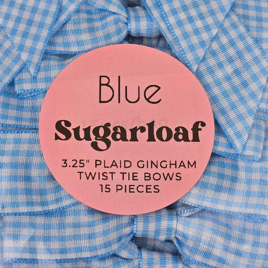 Bow - Blue Gingham Plaid