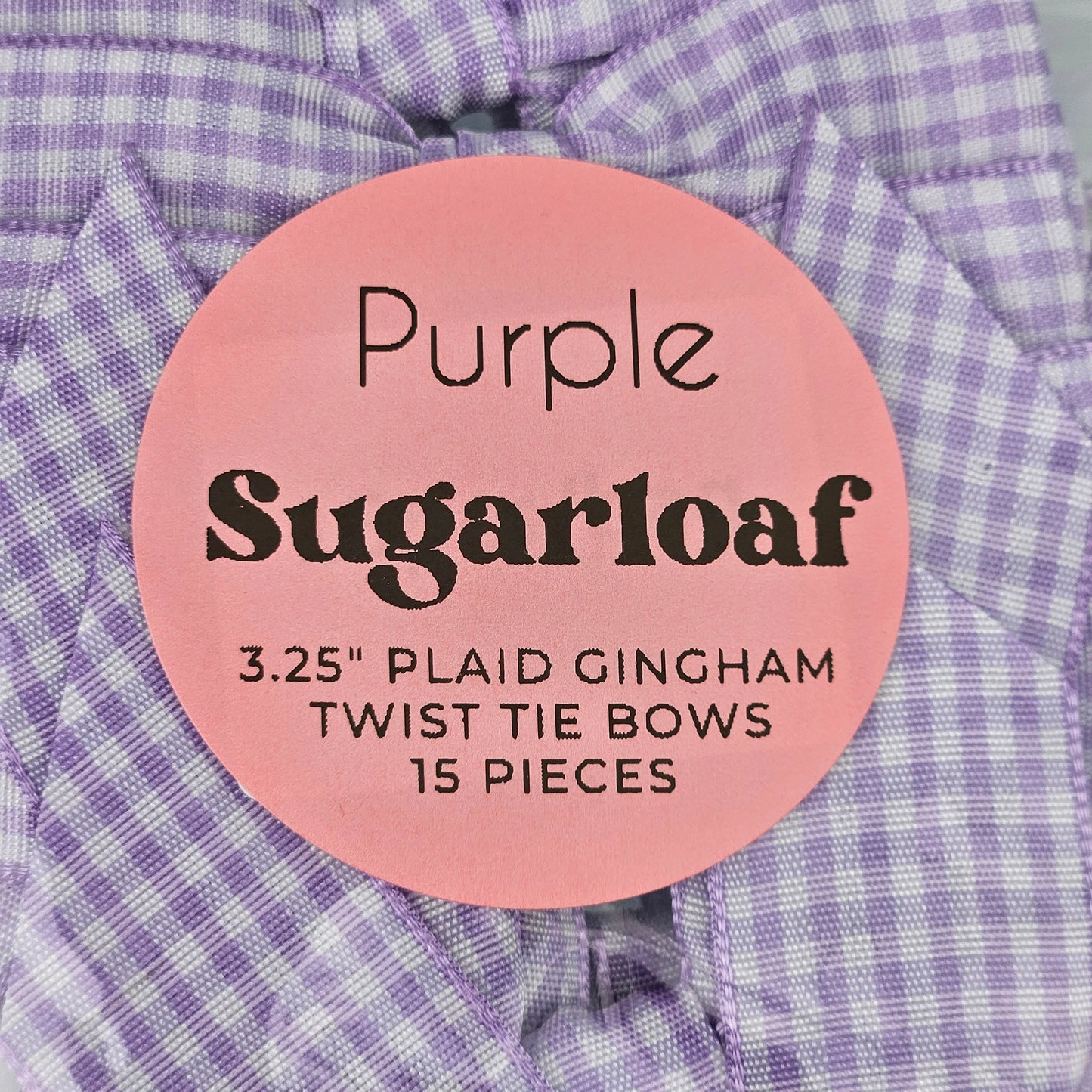 Bow - Purple Gingham Plaid