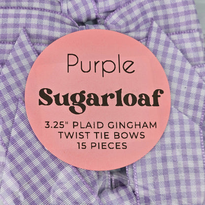 Bow - Purple Gingham Plaid