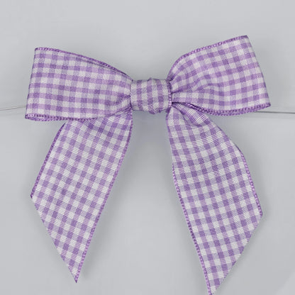 Bow - Purple Gingham Plaid