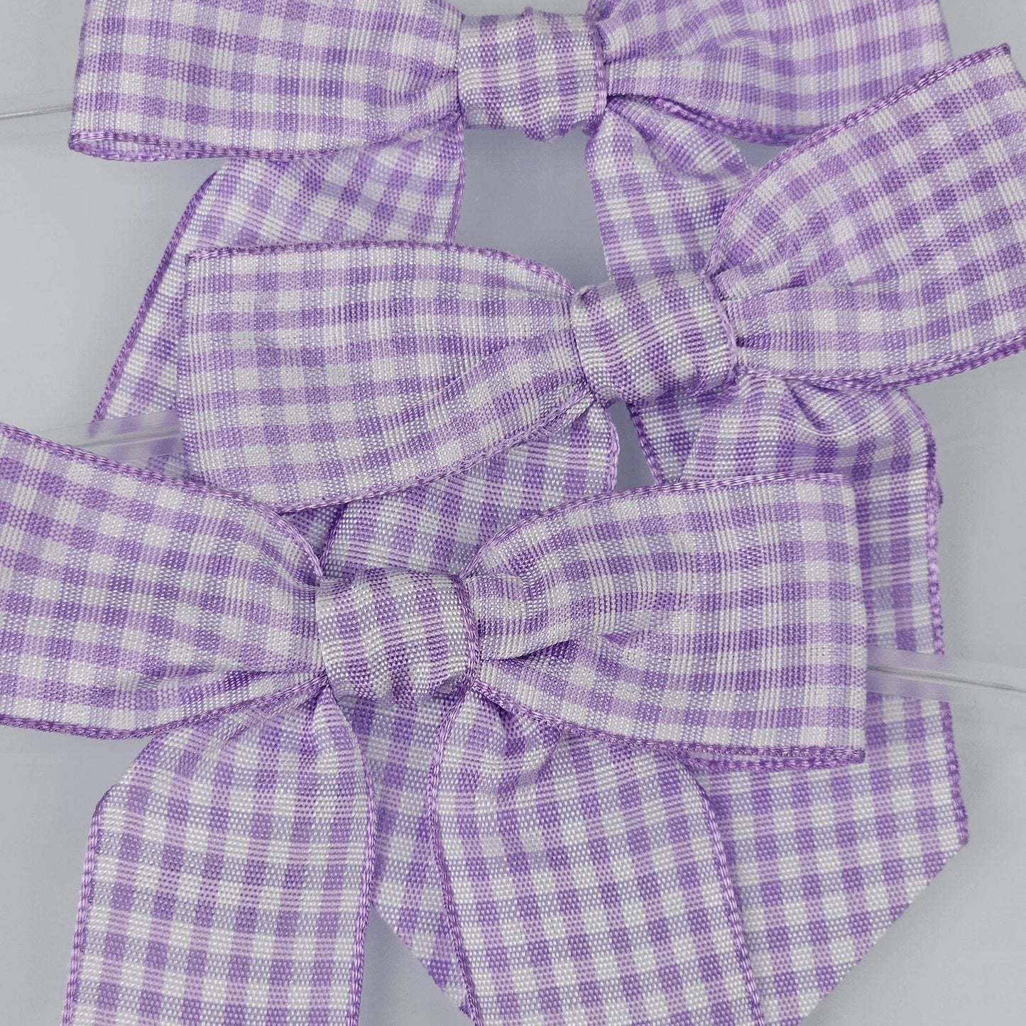 Bow - Purple Gingham Plaid