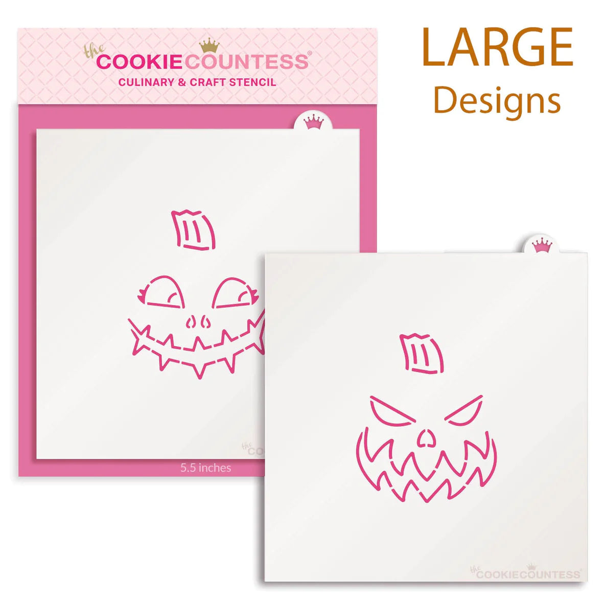 Large Pumpkin PYO Stencils, Set of 2