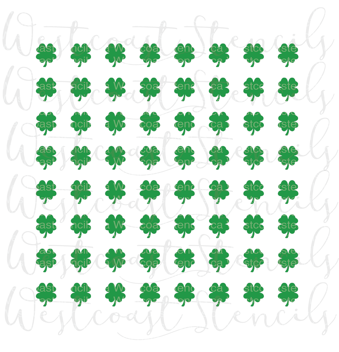 Small White Dots sprinkled on a Green background.