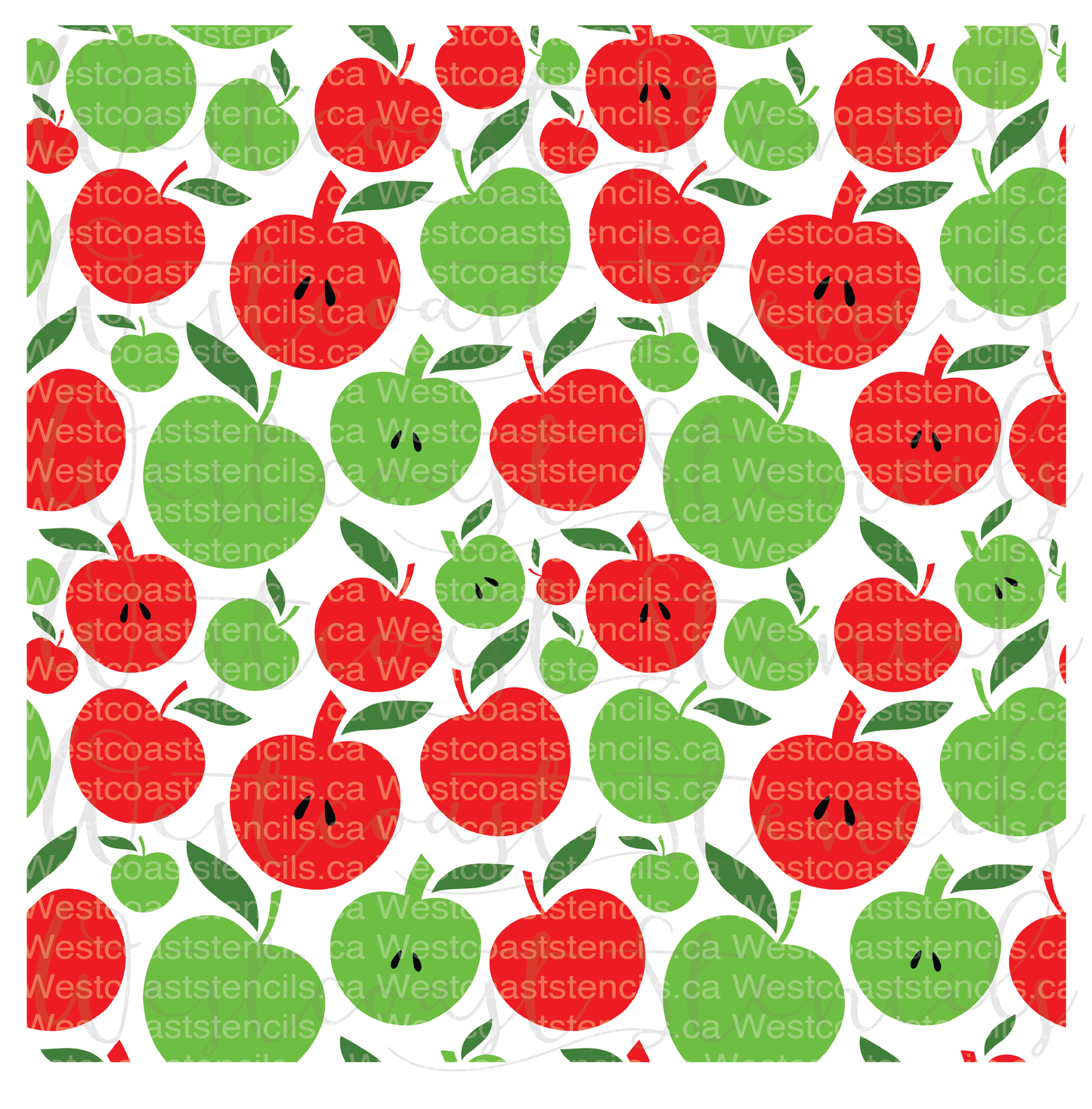 Apple Background Stencil