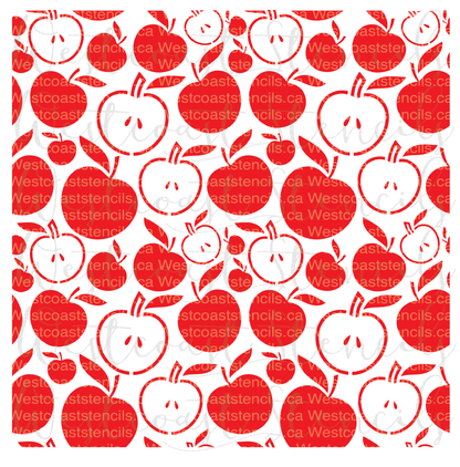 Apple Background Stencil