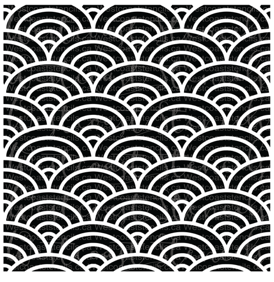 Art Deco Stencil, Style 8, 1.5"w