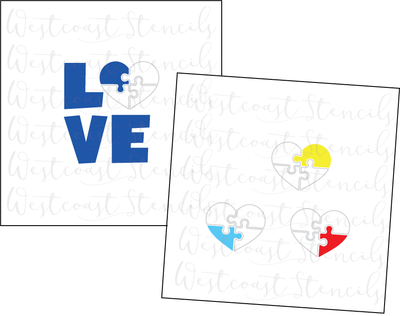 Autism Love Stencil