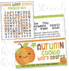 DIGITAL Autumn Word Search Bag Topper