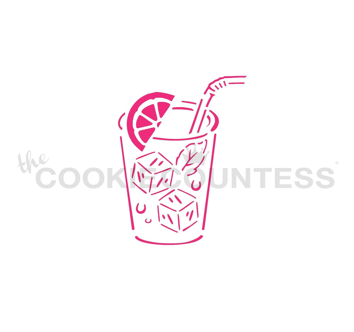 Lemonade Glass PYO Stencil