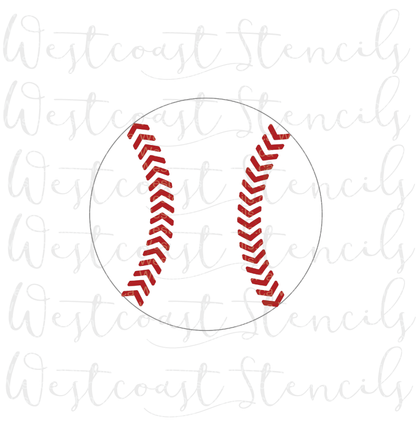 Baseball Stitches Stencil