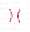 Baseball Stitches Stencil