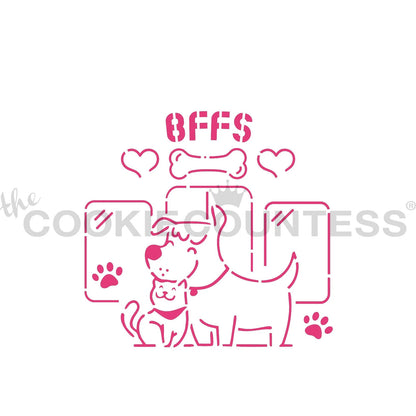 Best Friends Fur Ever House - 4 Piece Stencil