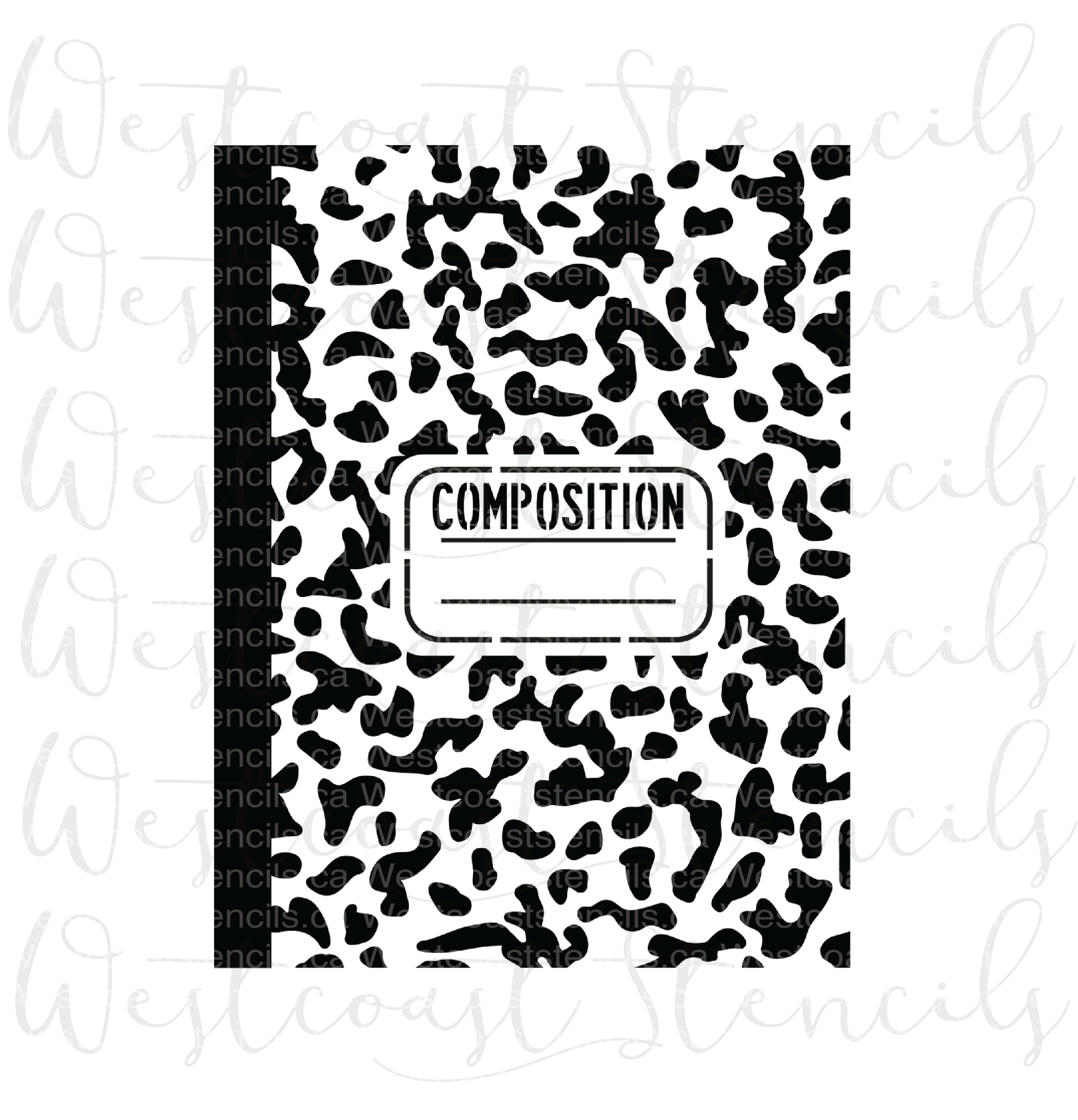 Composition Notebook Stencil