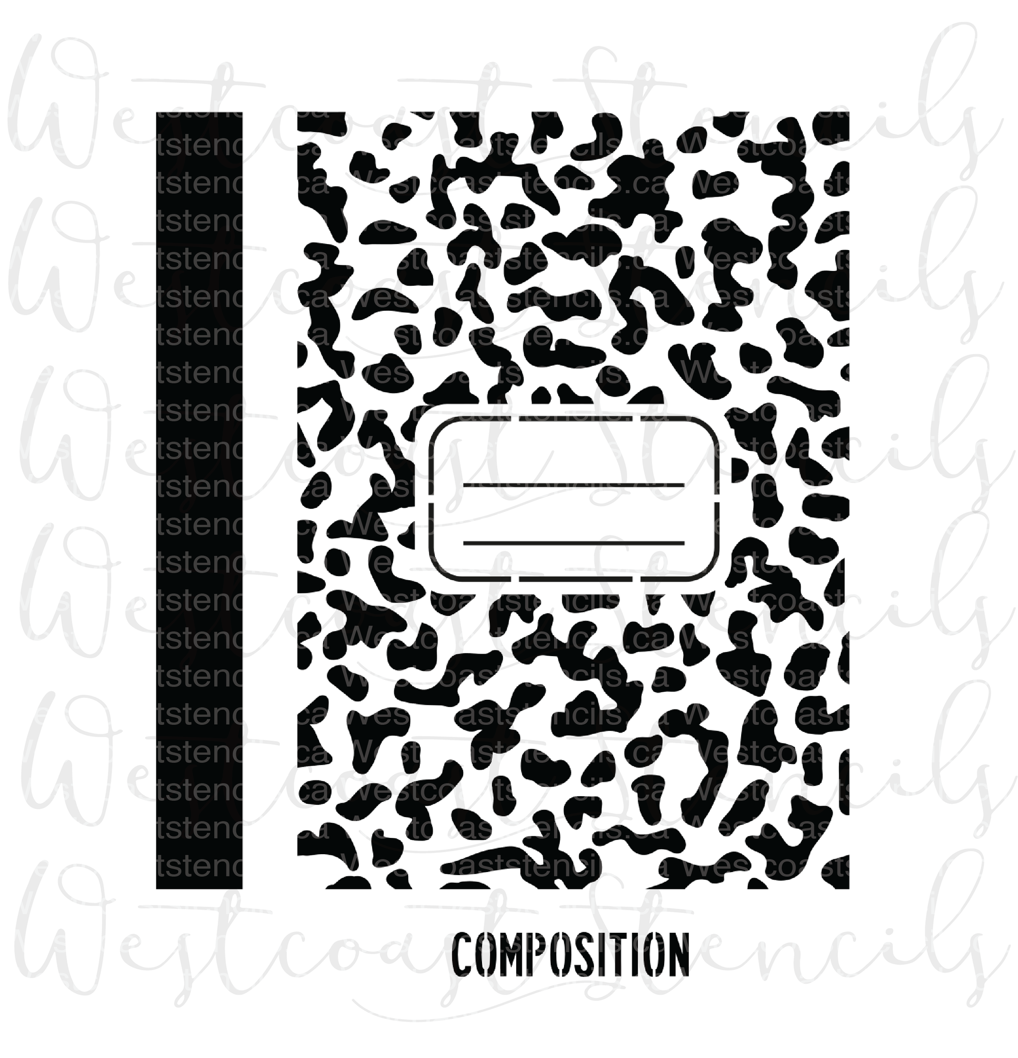 Composition Notebook Stencil