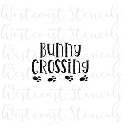 Bunny Crossing Stencil