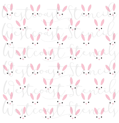 Bunny Face Background Stencil