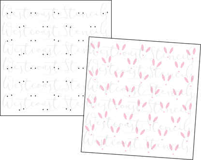 Bunny Face Background Stencil